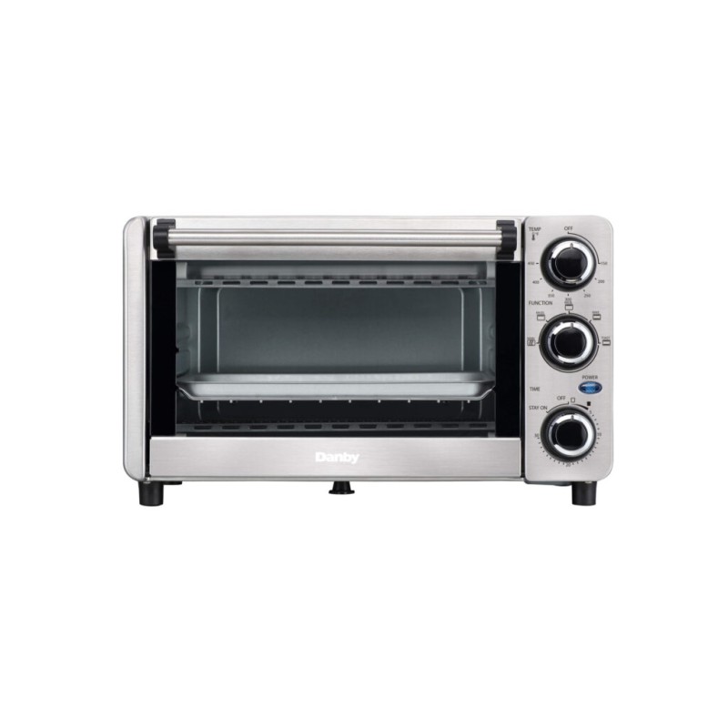 Danby 0.4 cu ft/12L 4 Slice Countertop Toaster Oven in Stainless Steel