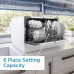 Danby 6 Place Setting Countertop Dishwasher in White