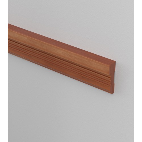 3 1/4" Profile Wood Chair Rail with Ribbed Insert