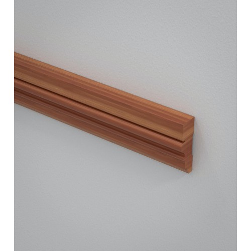 3 1/4" Profile Wood Chair Rail with Curved Insert