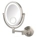 HL9515NLD LED Lighted Wall Mount Mirror, 10X-1X, Direct Wire