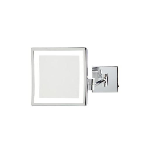 8" x 8" 5X LED Lighted Mirror, Direct Wire