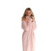 Pink Seersucker Double Layer Robe