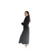 Black Twill Double Layer Robe