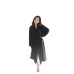 Black Twill Double Layer Robe