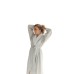 Taupe Seersucker Double Layer Robe