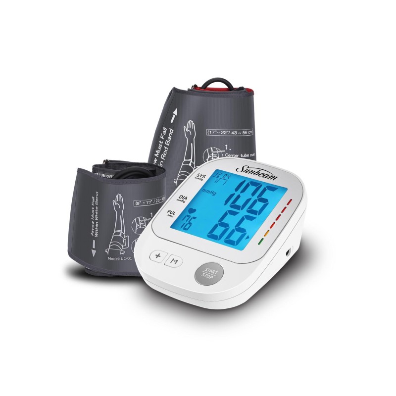 Automatic Upper Arm Blood Pressure Monitor with Voice Broadcast Technology and 2 Adjustable Cuffs