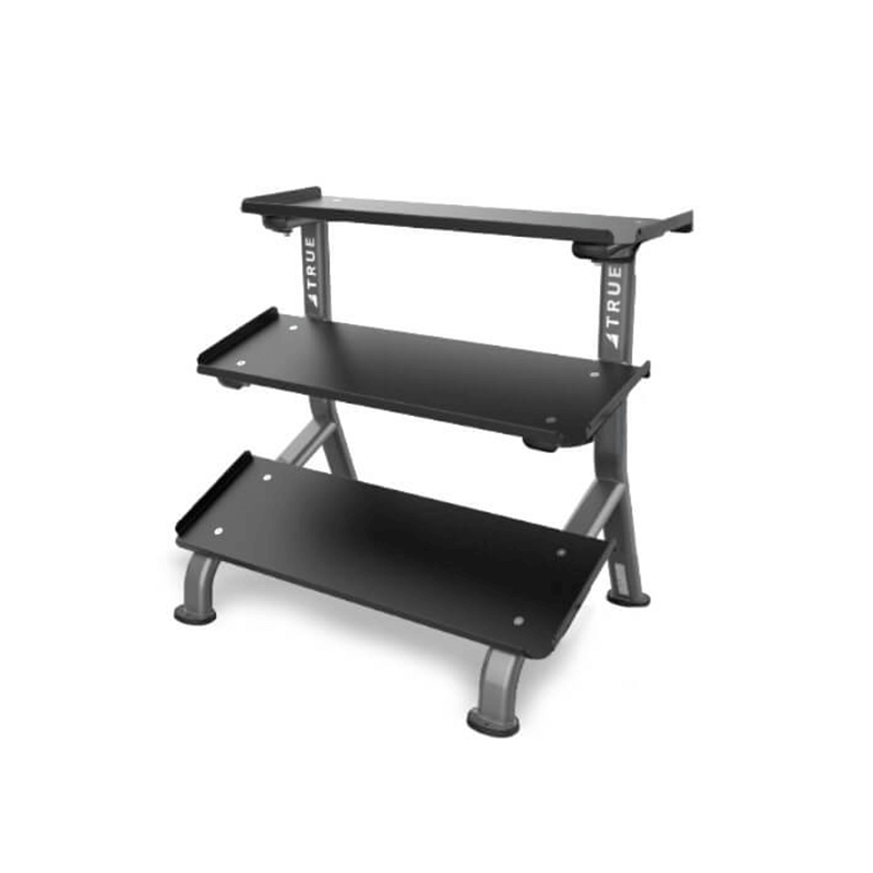 True Fitness TRU-FS-24 3 Tier Flat Tray Dumbbell Rack