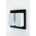 Double Wall Lamp Acrylic Shade Matte Black