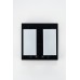 Double Wall Lamp Acrylic Shade Matte Black