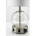 Compact Glass Globe Desk Lamp