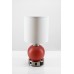 Compact Red Globe Desk Lamp