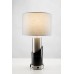 Modern Black and Brushed Nickel Table Lamp