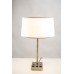 Brushed Nickel  Slanted Table Lamp Double Features