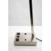 Brushed Nickel  Slanted Table Lamp Double Features