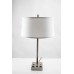 Brushed Nickel  Slanted Table Lamp Double Features