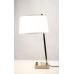 Brushed Nickel  Slanted Table Lamp Double Features