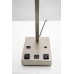 Brushed Nickel  Slanted Table Lamp Double Features