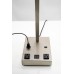 Brushed Nickel  Slanted Table Lamp Double Features