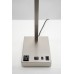 Brushed Nickel Slanted Table Lamp Single Features