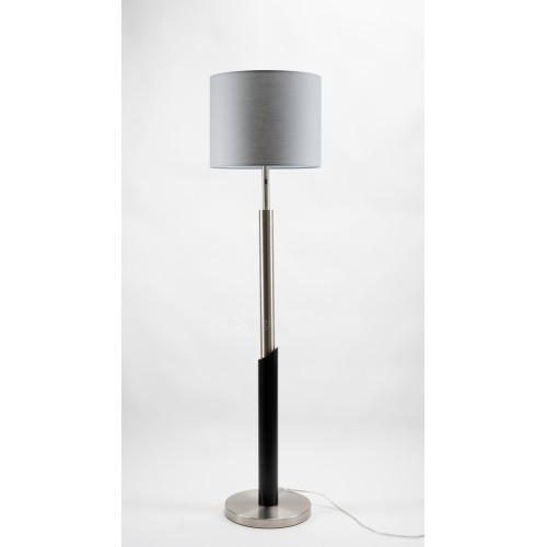 Modern Black and Brushed Nickel Floor Lamp