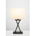 X Shaped Matte Black Table Lamp