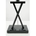 X Shaped Matte Black Table Lamp