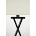 X Shaped Matte Black Table Lamp