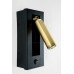 Matte Black and Gold Wall Lamp