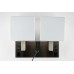 Satin Nickel Double Wall Lamp