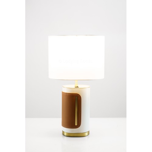 Table Lamps Plated Brushed Brass White