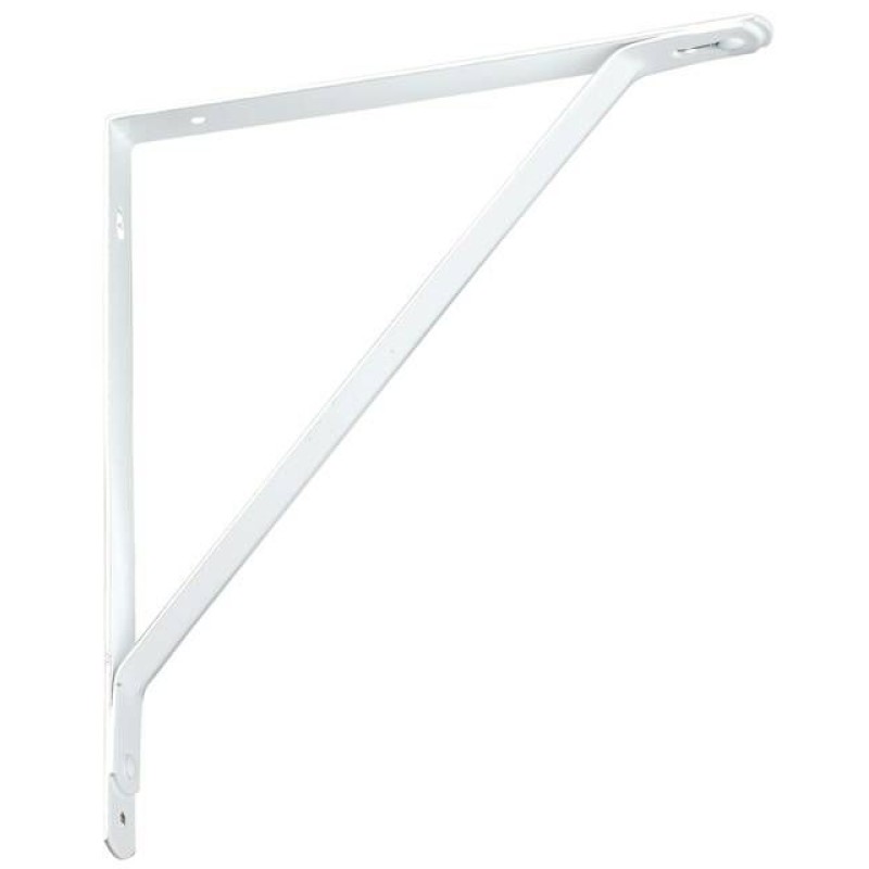 SHELF SUPPORT, HEAVY DUTY, FIXED Shelf Support  White Enamel