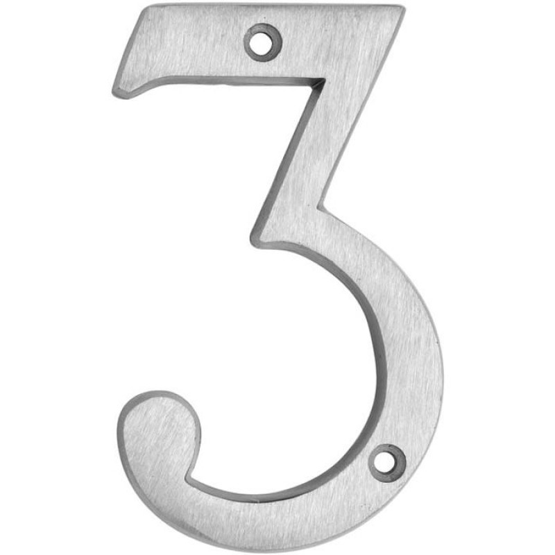 HOUSE NUMBERS, CLASSIC House Numbers - Brushed Aluminum-3
