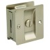 SLIDING DOOR LOCK, SQUARE Satin Nickel