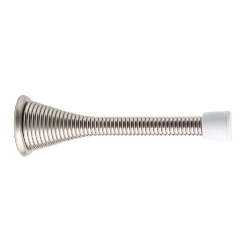 SPRING DOOR STOP, 3-1/8" Door Stop  Satin Nickel