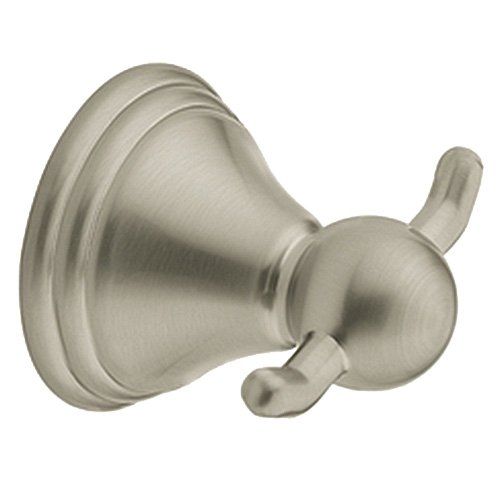 Double Robe Hook, Brushed Nickel