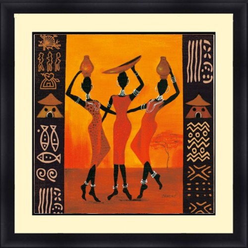African American 30 x 30 Framed, Available In Custom Sizes