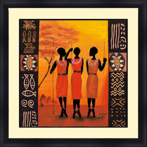 African American 30 x 30 Framed, Available In Custom Sizes