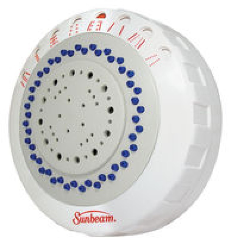 Sunbeam 8-Spray Multi-Function Showerhead, White 006911-000-000