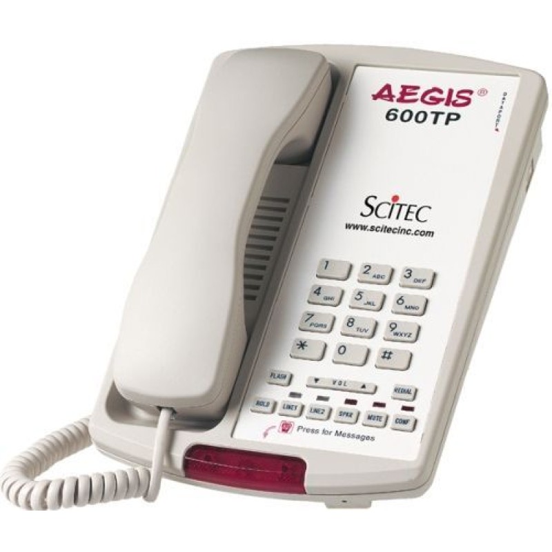 Two-Line Hotel Phone with Built-in Speakerphone, Ash