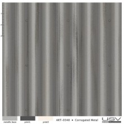 Corrugated Metal Wall Vinyl