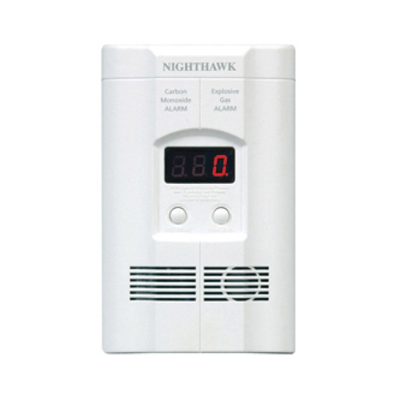 Nighthawk AC Plug-in Operated Carbon Monoxide and Explosive Gas Alarm with Digital Display KN-COEG-3