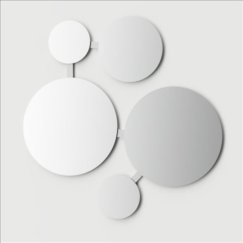 Marshmallow Art Mirror - Silver