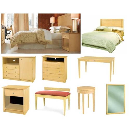 Motel Queen Guestroom Hotel Wooden Furniture