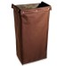 Housekeeping Cart Replacement Bag, Fold-Over & Snaps, Medium, Brown,