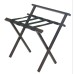 Metropolitan Metal Luggage Rack, Brown Finish, With Backrest