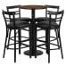 Back Metal Barstools - Black Vinyl Seat