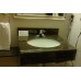 Brown Vanity with Round Sink