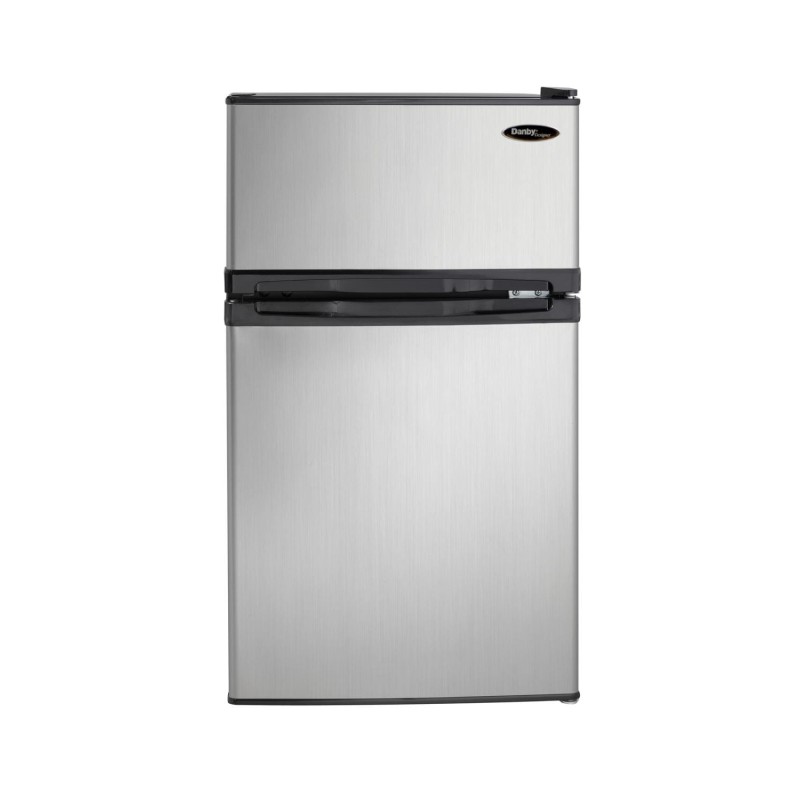 Danby Designer 3.1 cu. ft. 2-door Compact Fridge in Stainless Steel DCR031B1BSLDD