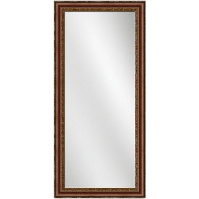 Full Length Mirror Walnut w/gold 24 x 60